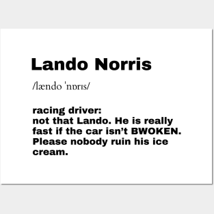 Lando Norris F1 T-Shirt Posters and Art